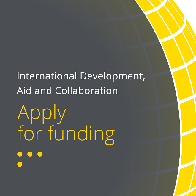 International Development, Aid and Collaboration. Apply for funding.