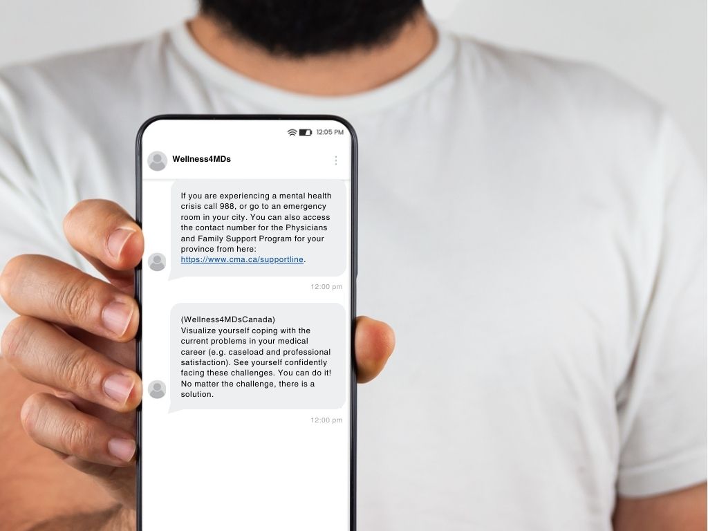 Wellness4MDs Txt Messages Mockup