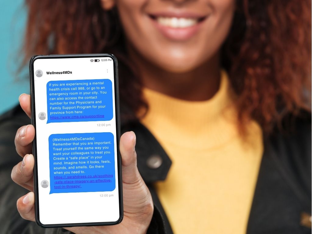 Wellness4MDs Txt Messages Mockup