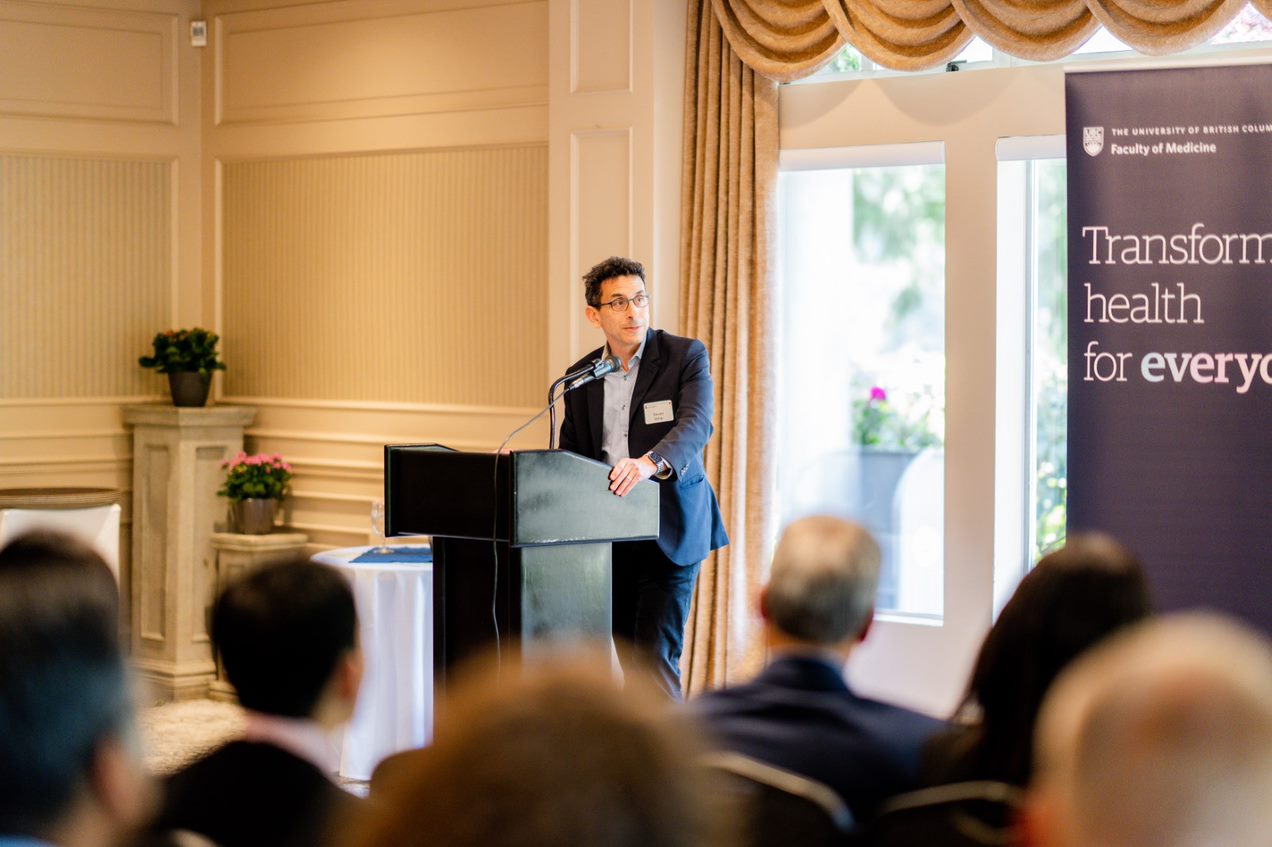 Dr. Steven Miller speaks at the 2023 UBC Faculty of Medicine Academic Gowns Ceremony in Vancouver (submitted photo)