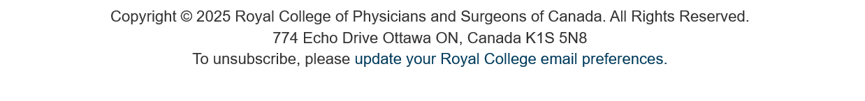 Link to update your Royal College email preferences